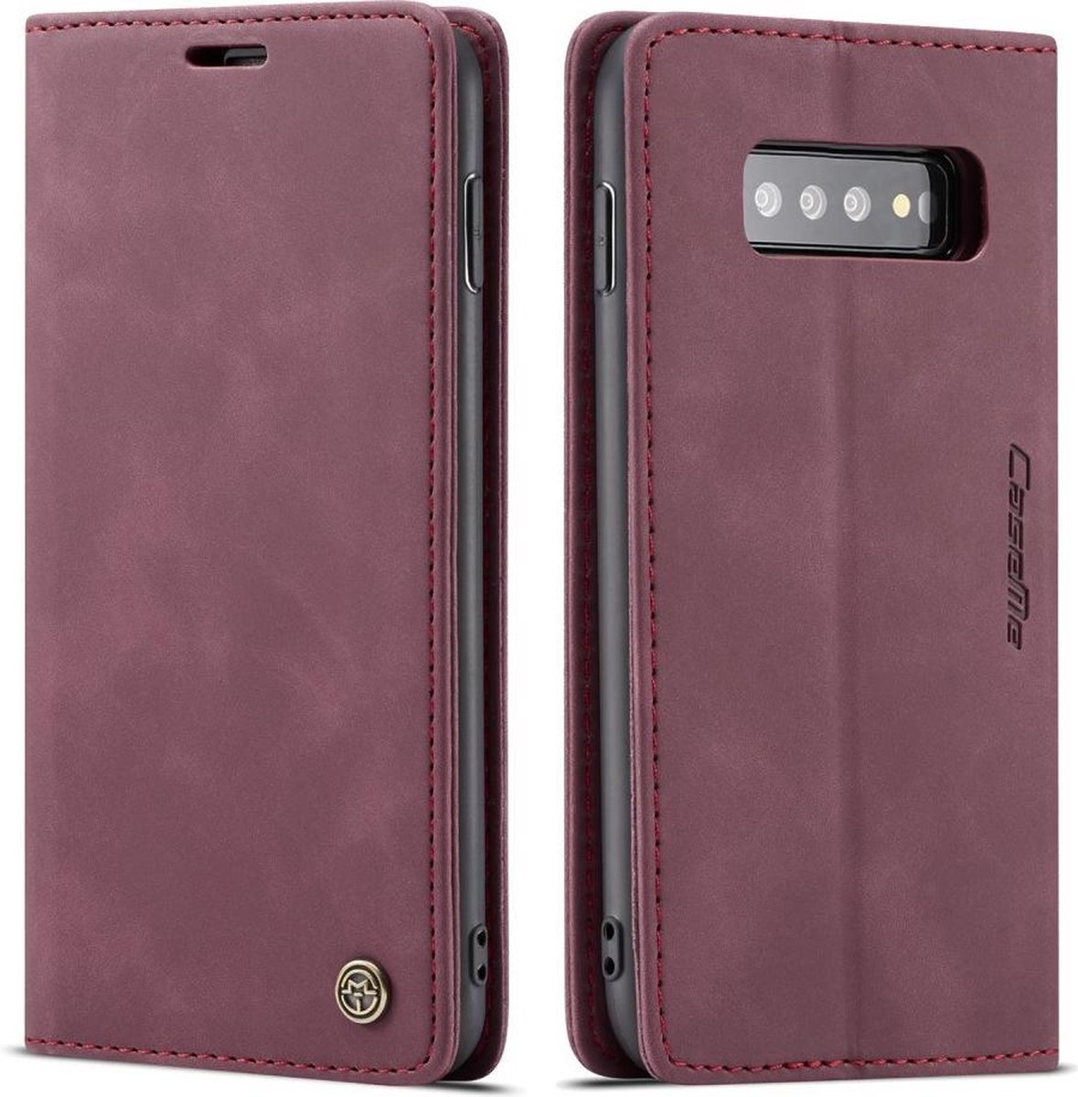 CaseMe Book Case - Geschikt voor Samsung Galaxy S10 Plus Hoesje - Bordeaux