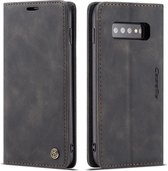 CaseMe Book Case - Geschikt voor Samsung Galaxy S10 Hoesje - Zwart