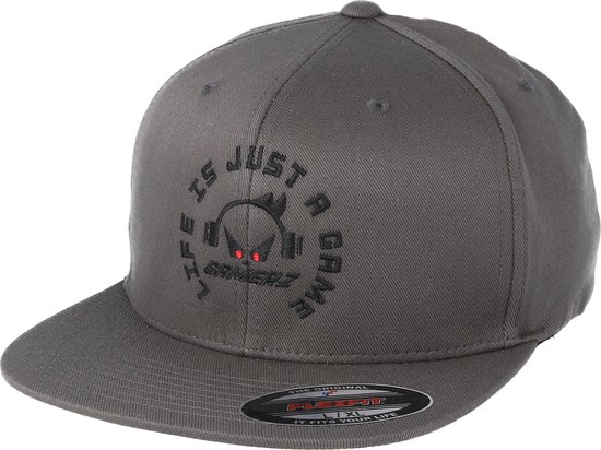 Hatstore- Life Is Just A Game Grey Fitted - Gamerz Cap