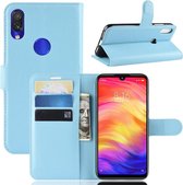 Book Case - Xiaomi Redmi Note 7 Hoesje - Lichtblauw