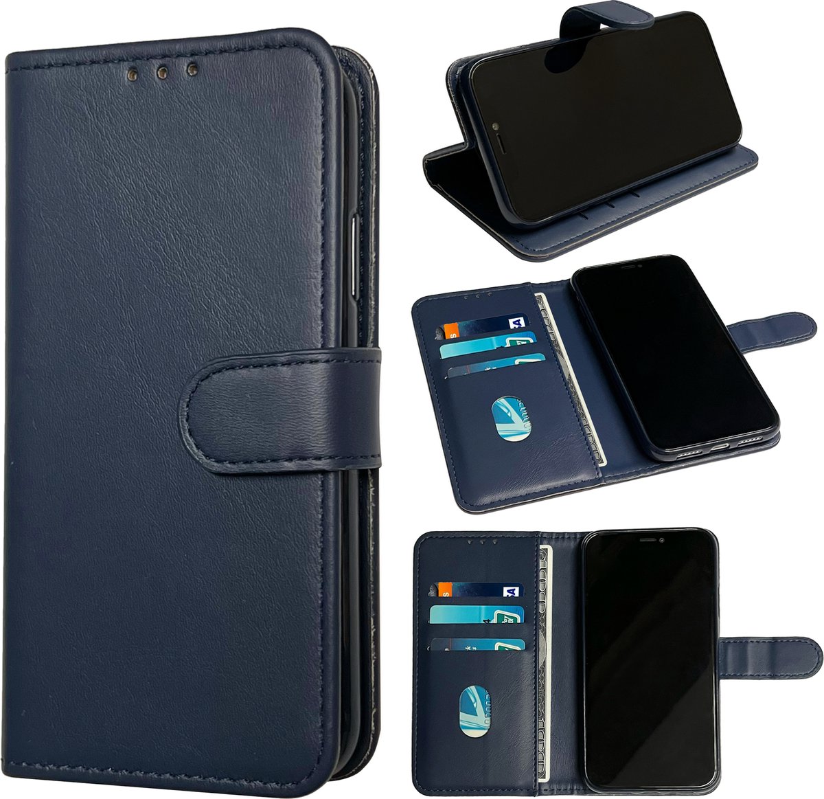Casemania Hoesje Geschikt voor Samsung Galaxy A25 - Blauw - Portemonnee Book Case - Pasjeshouder en Magneetlipje