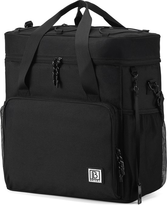Brisby Sac isotherme 4 couches – Sac à déjeuner 40 litres – Zwart