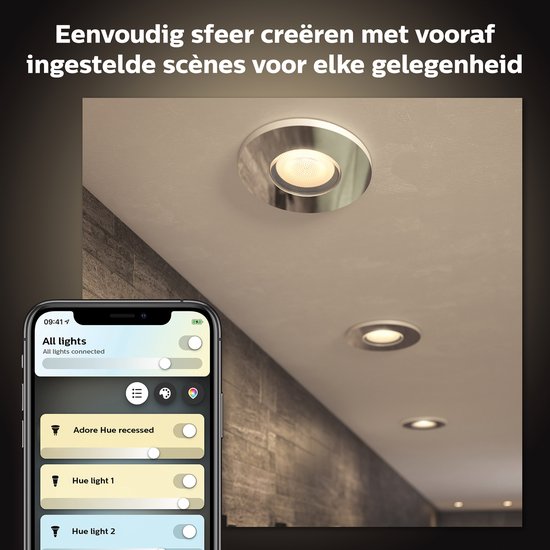 Philips Hue Xamento Badkamerinbouwspot | Rond | Wit | White En Color Ambiance | 4.2W | 3 Stuks I21881 T7960