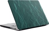 Selencia Velvet Cover Convient pour MacBook Air 15 pouces (2023) / Air 15 pouces (2024) puce M3 - A2941 / A3114 - Vert foncé