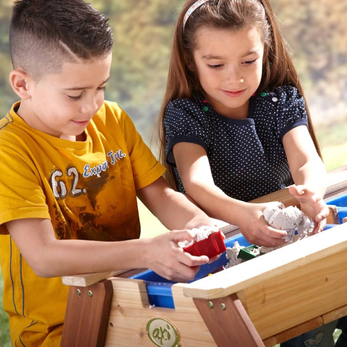 AXI Nick Zand & Water Picknicktafel in Bruin - Met in hoogte verstelbare Parasol in Groen/Wit - Multifunctionele Picknick tafel van FSC hout - Picknick tafel voor kinderen van hout — afbeelding 20