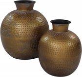 Vase Padua Small - ø30x35 - Messing vieil or/gris - Métal
