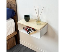 Nachtkastje - Nachtkastje zwevend - Nachtkastje modern - Nachtkastje industrieel - Nachtkastje wit - Wandplank