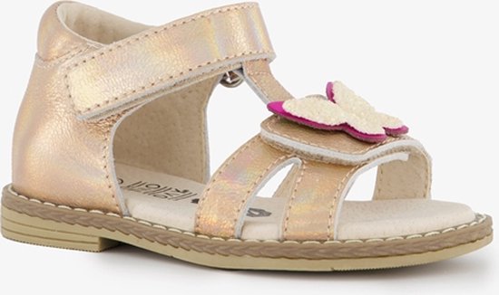 TwoDay leren meisjes sandalen metallic roze - Maat 26