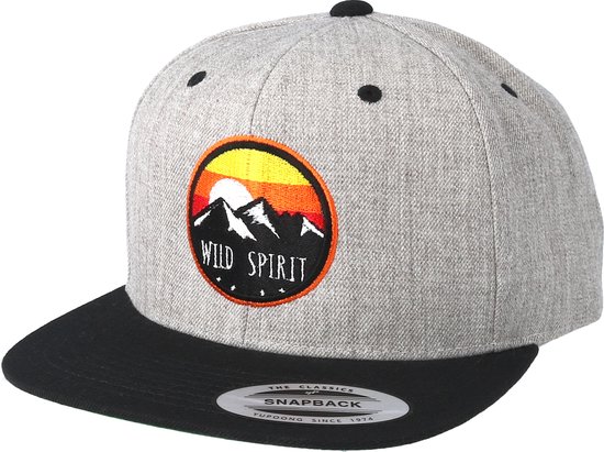 Hatstore- Sunset Logo Grey/Black Snapback - Wild Spirit Cap