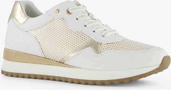 Nova dames sneakers wit met gouden details - Maat 37 - Uitneembare zool