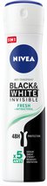 Bol.com NIVEA Invisible For Black & White Fresh Deodorant Spray - 3 x 150 ml - Voordeelverpakking aanbieding