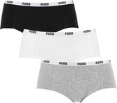 PUMA Ladies Mini Short Pack de 3 - Blanc / Gris / Noir - Taille S