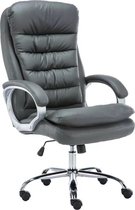 In And OutdoorMatch Bureaustoel Rico - Grijs - Op wielen - Kunstleer - Voor volwassenen - Ergonomische bureaustoel - Hoogte verstelbaar 52-58cm