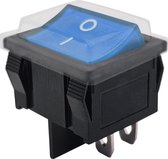 ProRide® Wipschakelaar ON-OFF KCD5-202 - met Beschermkapje - 2 Polig - 250V/6A - Blauw zonder controlelampje