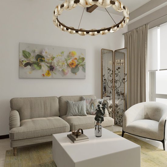 Artaza Peinture sur Toile Bouquet de Fleurs sur Fond Witte - 120x60 - Groot - Photo sur Toile - Impression sur Toile