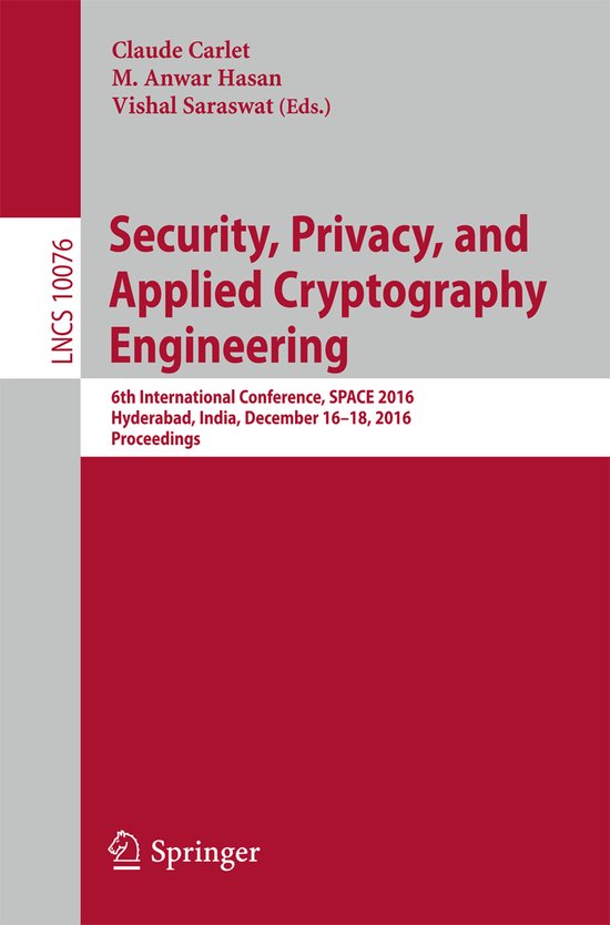 Security, Privacy, and Applied Cryptography Engineering - cover