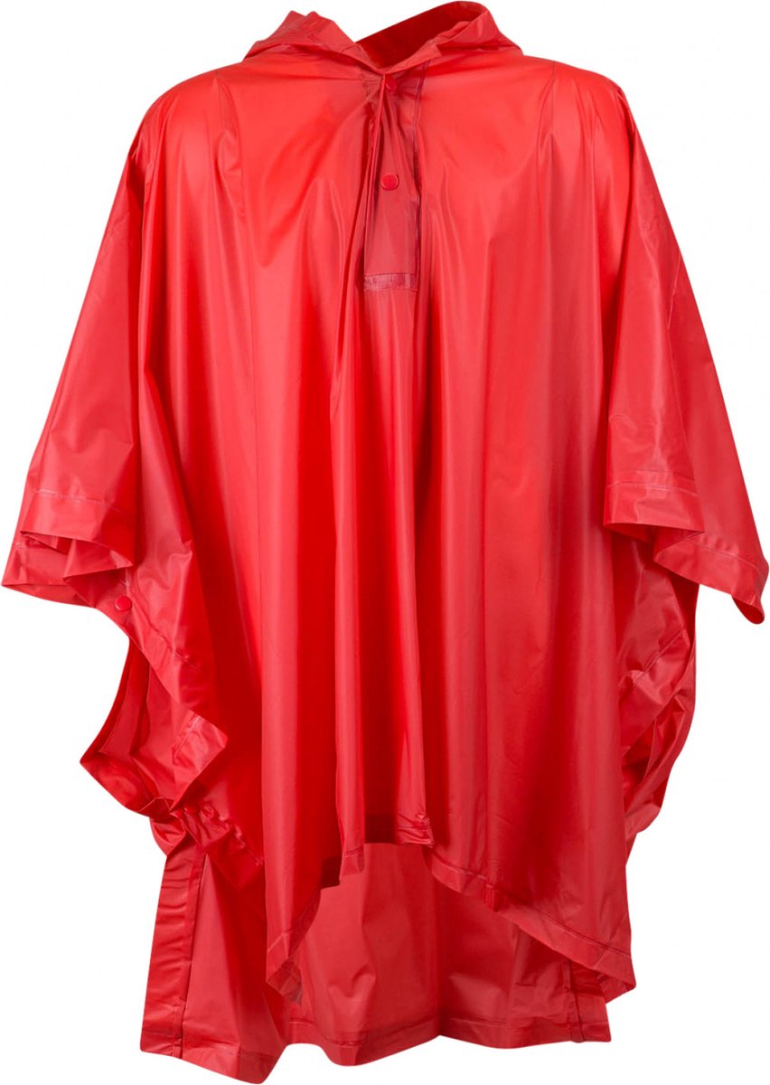 Eenvoudige rode kinder regenponcho