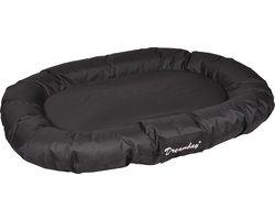 Hondenmand Dreambay® Ovaal Zwart – 140x105x17 cm – extra groot hondenkussen, waterafstotend & wasbare hoes – Flamingo