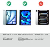 Hoozey - Tablet hoes geschikt voor Apple iPad Air 11 (2024) / Apple iPad Air 4/5 (2022/2020) - 10.9 inch - Tablet hoes - Marmer print - Paars