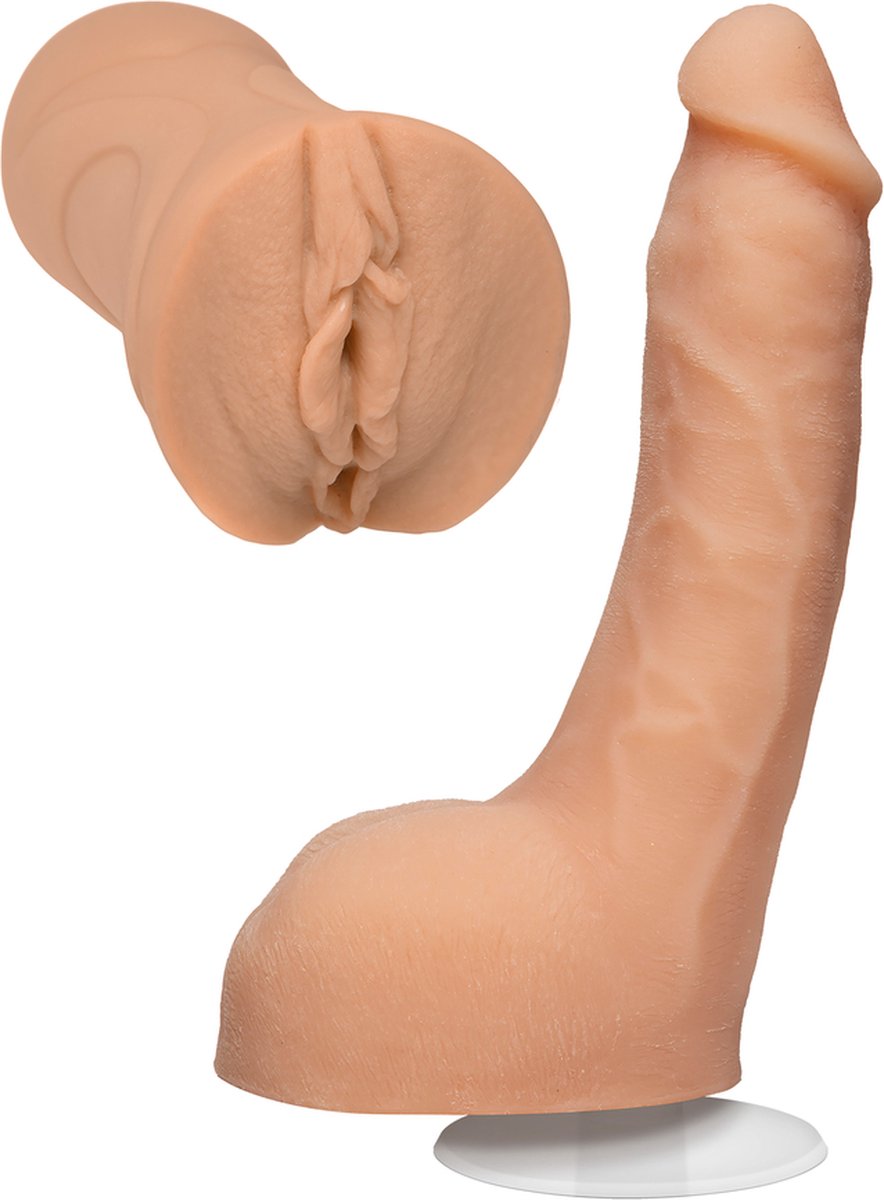 Goedkoopste Doc Johnson Leolulu - Realistische Leo Pocket Pussy Masturbator & Lulu Dildo - 20 cm flesh