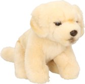 Hermann Teddy Knuffeldier hond Golden Retriever - pluche - premium knuffels - creme wit - 15 cm