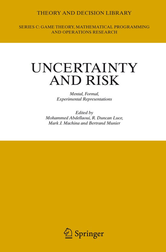Uncertainty and Risk - cover