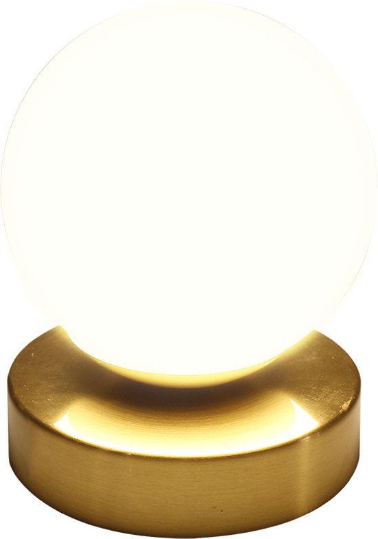 Olucia Stacy - Design Tafellamp - Aluminium/Glas - Messing;Wit