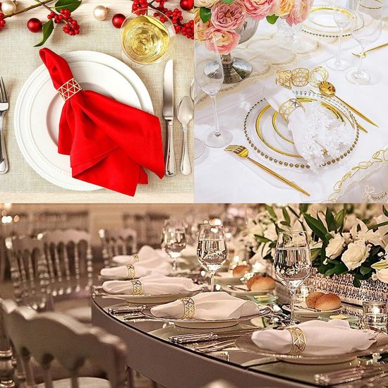Servetring gouden metalen servetring servetgesp blad bruiloft banket jubileum kerst tafeldecoratie 1/8 stuks kopen vanaf een prijs van 3.17