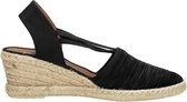 Verbenas Maika Sandalen Touwzool - zwart - Maat 42