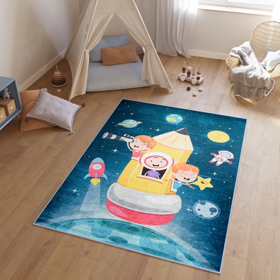 Tapiso Emma Vloerkleed Kinderkamer Jeugdkamer Roze Meisje Tapijt- 80x150