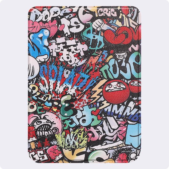 Hoesje Geschikt voor Kobo Clara BW Hoesje Luxe Bescherm Case - Hoes Geschikt voor Kobo Clara BW Hoes Book Cover - Graffity van CELLECTION — afbeelding 5