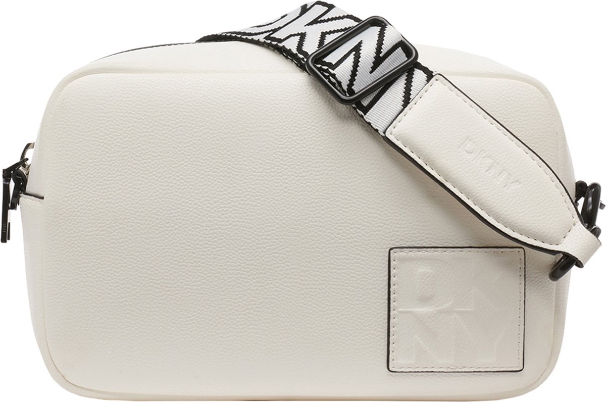 DKNY Schoudertas Kenza Camera Bag Optical White / Black Wit
