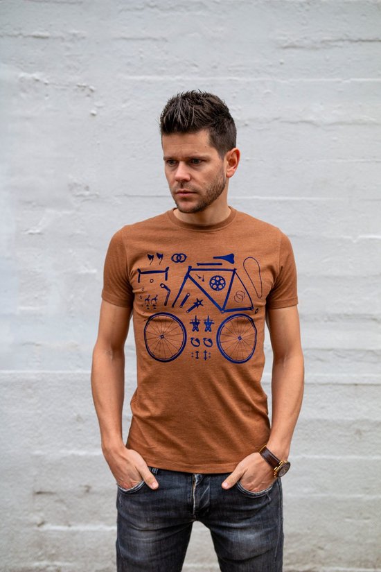 T-shirt Le Patron, Bruin, Pieces De Bicyclette