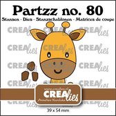 Crealies Partzz Giraf CLPartzz80 39x54mm (06-24)