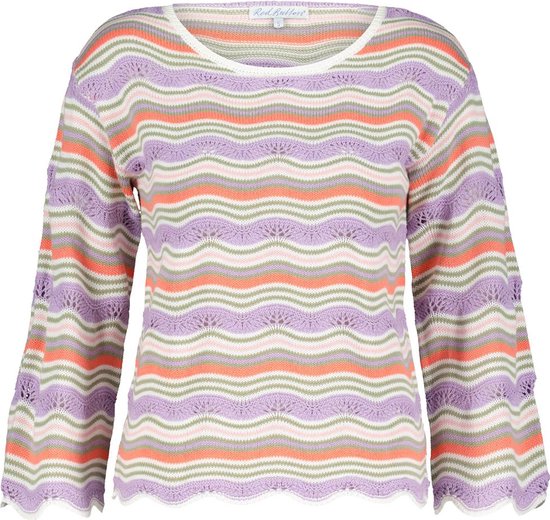 Red Button Trui Jolene Ajour And Stripe Srb4181 Lilac Dames Maat - XS