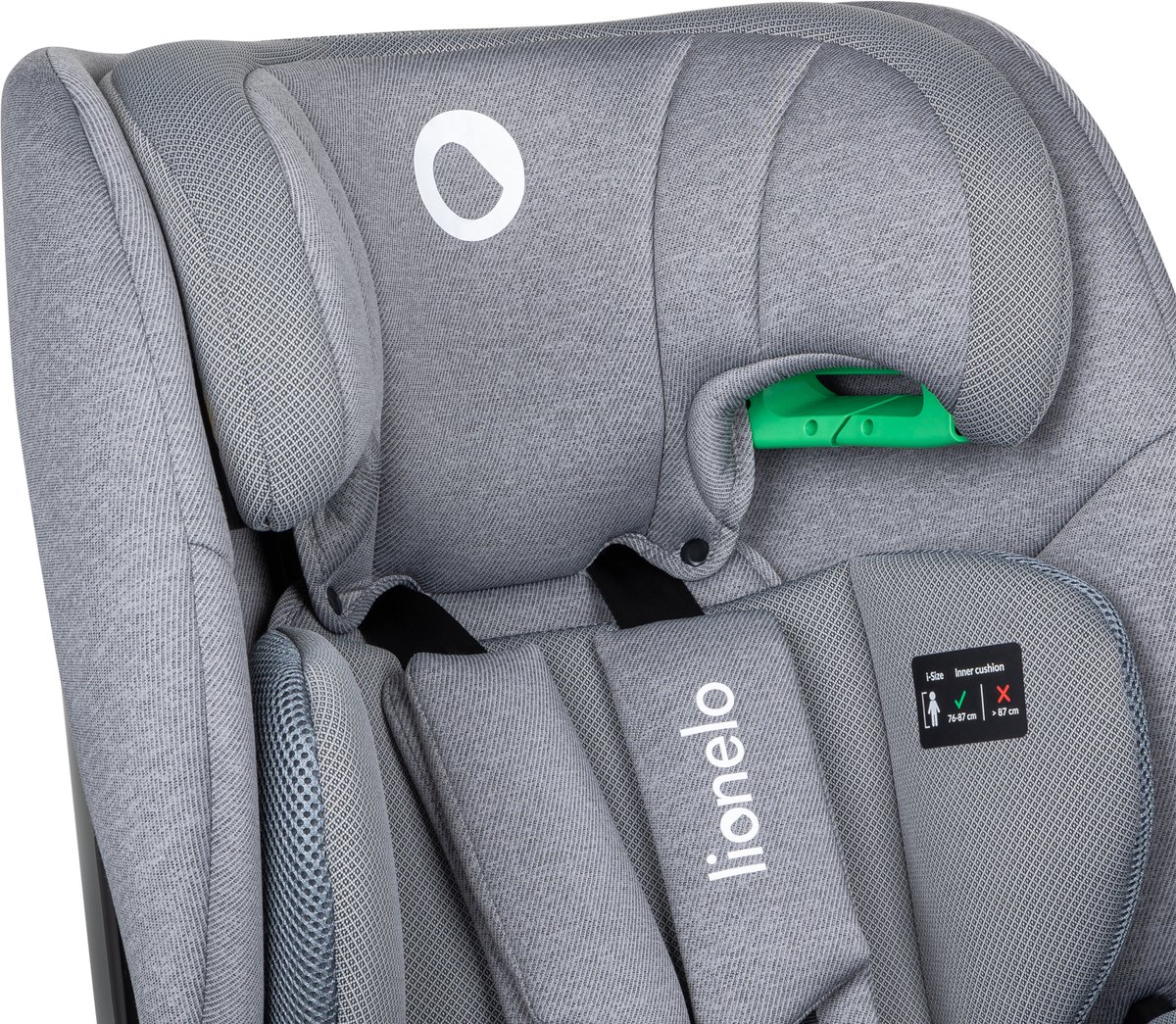 Lionelo Lavender i-Size Baby Autostoeltje - 9 tot 36 kg (1,5-12 jaar / Groep 1 2 3 / 76-150 cm) - Autostoel met ISOFIX - Hoge Versterkte Zijbescherming - Ventilatie – Stalen Versterkin - Installatie-indicatoren - 5 Ligposities, Verstelbare Hoofdsteun thumbnail 5