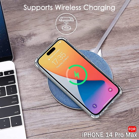 Coque antichoc – Coque arrière Crystal pour Apple iPhone 14 Pro Max | Bumper arrière transparent en PC et TPU
