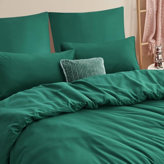 RUIKASI Beddengoed, 220 x 240 cm, 3-delig, zwart - dekbedovertrek 220 x 240 set met marmerpatroon, beddengoedset 220x240cm van microvezel met ritssluiting, zacht en strijkvrij
