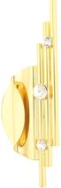 Behave® Broche goud kleur abstract geometrisch design 10 cm