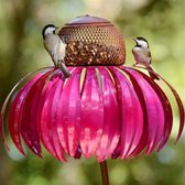 Kolibrievoeder - Vogelvoeders voor buiten - Metaal Hangend Glas - Kolibrievoederpaal - Tuin - Achtertuin - Balkon Kolibrievoeder