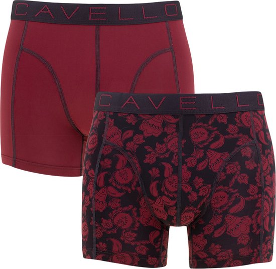 Cavello 2P boxers microfiber flowers rood - L