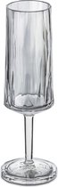 Koziol - Superglas Club No. 14 Champagneflute 100 ml Set van 2 Stuks Luxury Light Grey - Thermoplastic - Grijs