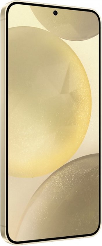 Voorkant van een gouden Samsung Galaxy S24+.