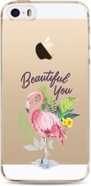 Apple Iphone 5 / 5S / SE2016 transparant siliconen hoesjes - Beautiful you
