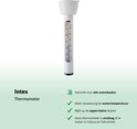 Witte Intex thermometer, 24 cm lang, meet watertemperatuur in Celsius en Fahrenheit.