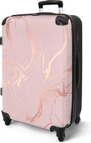 Bol.com NoBoringSuitcases.com - Grote koffer dames - Reiskoffer met 4 wielen - Trolley op wieltjes 72 liter - Bagage rolkoffer g... aanbieding