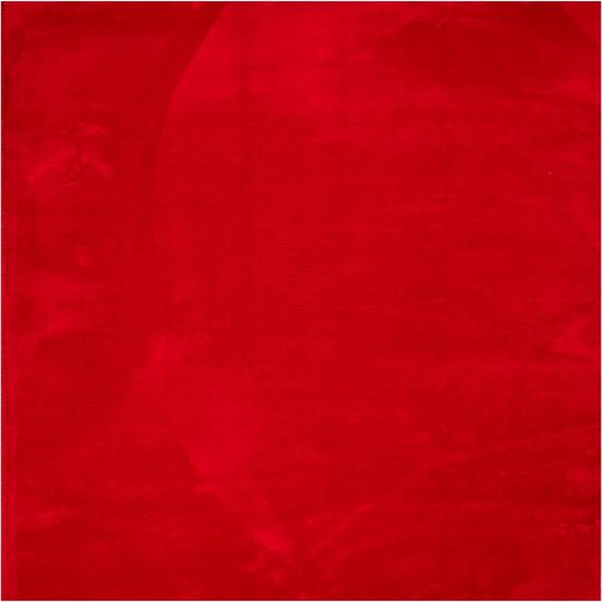 vidaXL-Vloerkleed-HUARTE-laagpolig-zacht-wasbaar-240x240-cm-rood