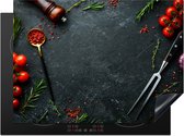 KitchenYeah® Inductie beschermer 71x52.5 cm - Stilleven - Kruiden - Italiaans - Specerijen - Kookplaataccessoires - Afdekplaat voor kookplaat - Inductiebeschermer - Inductiemat - Inductieplaat mat - Keuken decoratie