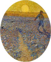 De zaaier, Vincent van Gogh - Foto op Behangcirkel - ⌀ 40 cm