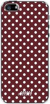 iPhone SE (2016) Hoesje Transparant TPU Case - Burgundy Dots #ffffff